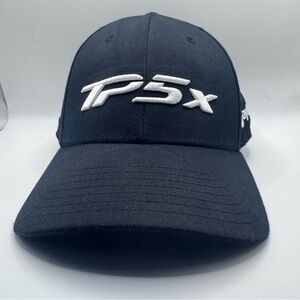TaylorMade TP5x Adjustable Strapback Golf Hat, Black w/White Lettering, NWOT